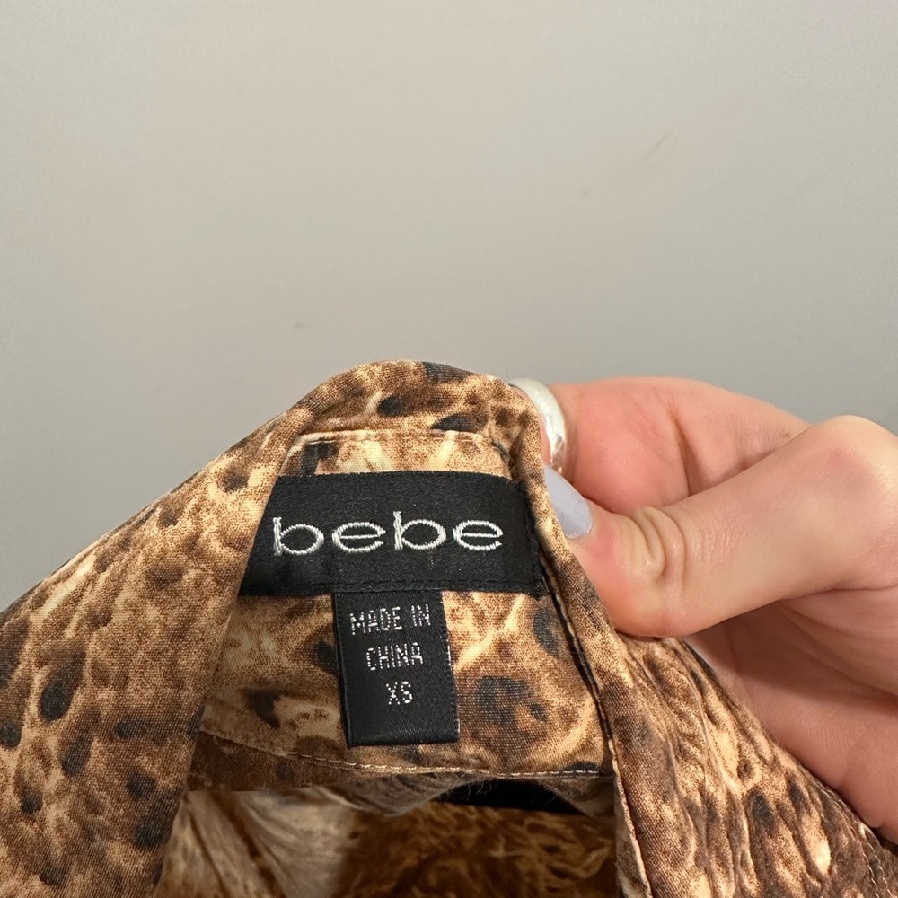 Bebe Snake Print Button Up - Picture 3 of 3